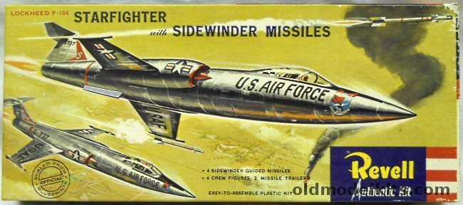 Revell 1/64 F-104 Starfighter with Sidewinders 'S' Kit Issue, H199-89 plastic model kit
